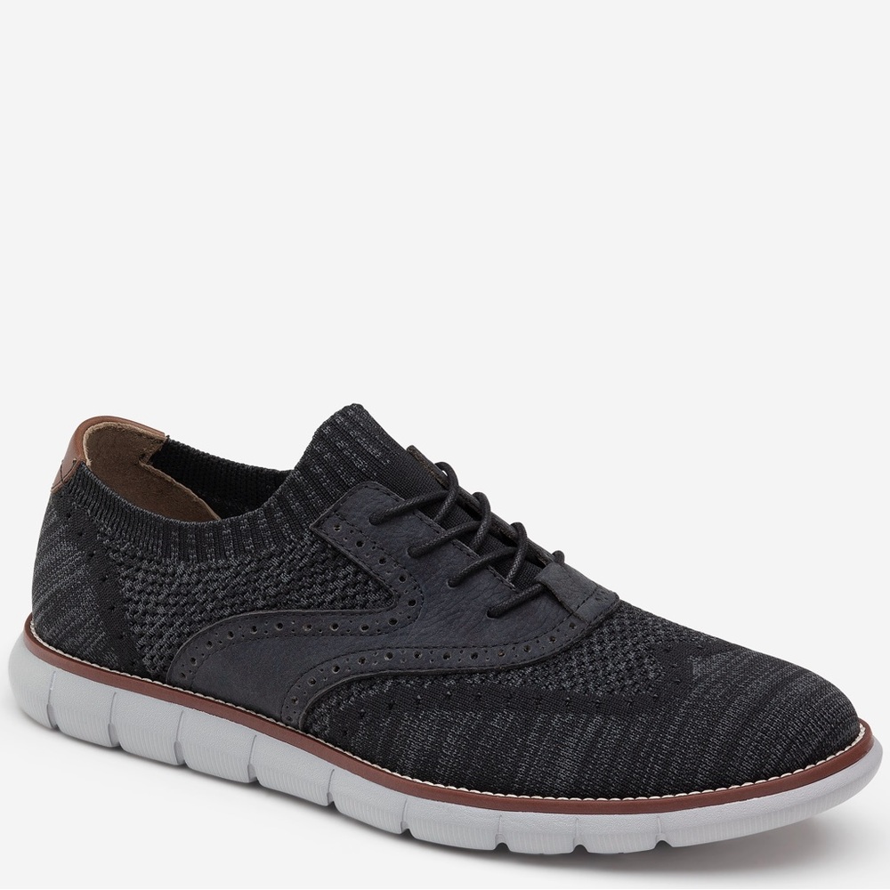 NIB JOHNSTON & MURPHY HOLDEN KNIT WINGTIP dress shoe